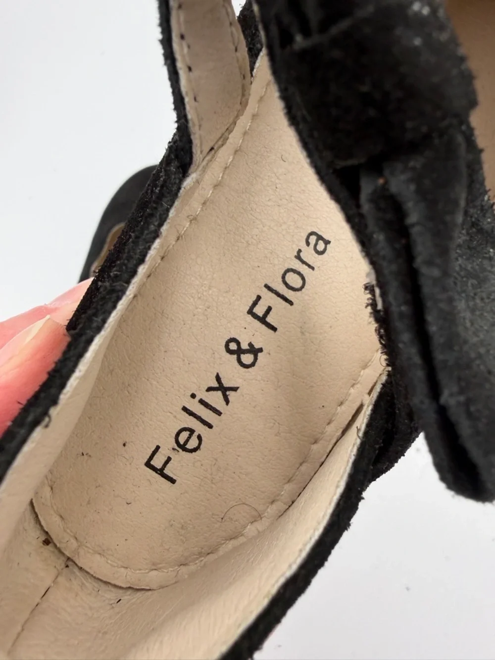 Felix & Flora Toddler Girls 8 Black Velvet Bow Mary Jane Formal Dress Shoes Kids